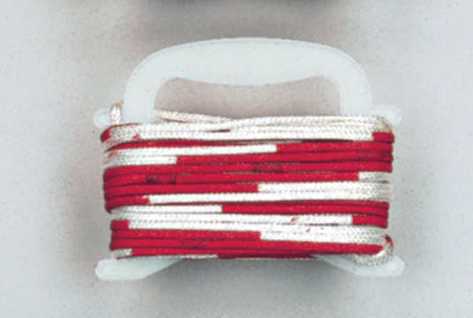 Faustbalová lajna 21 m, nylon 5 mm, červeno-bílá