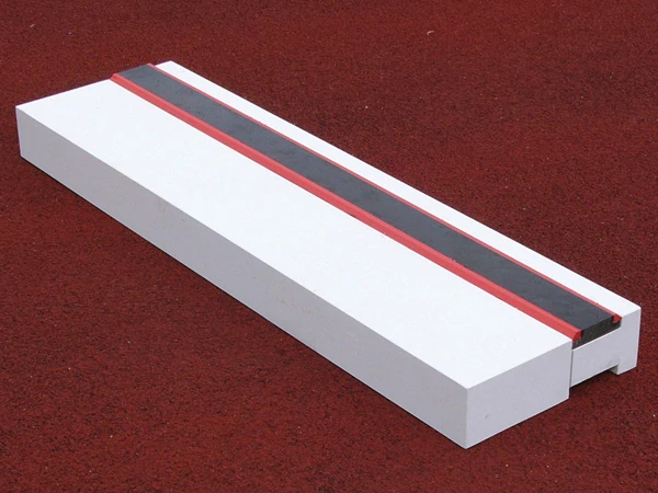 Odrazové břevno závodní z plného plastu 122×34×10 cm (World Athletics, TÜV)