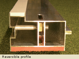Odrazové břevno 2v1 (závodní + školní sport) 122 × 34 × 10 cm, hliník/plast, TÜV