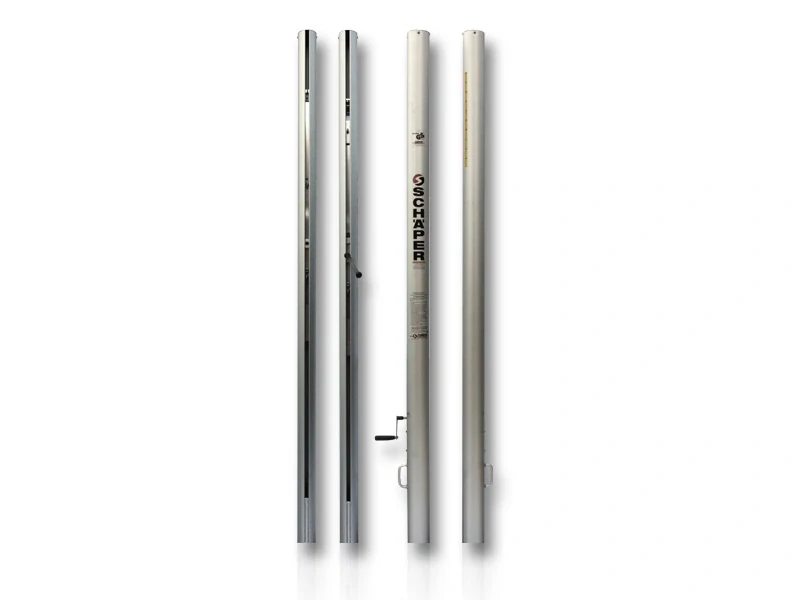 Víceúčelové sloupky pro volejbal 120×100 mm (TÜV), volitelně DVV 1 (pár)