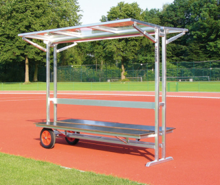 Mobilní lavička pro atlety
